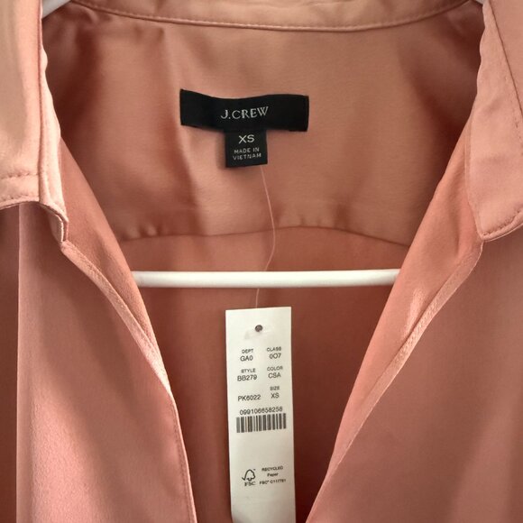 J. Crew Satin-back Crepe Popover Top - Picture 3 of 5